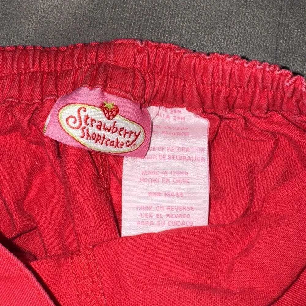 Vintage Y2K Strawberry Shortcake Set 24M Pants & Shirt Toddler Outfit